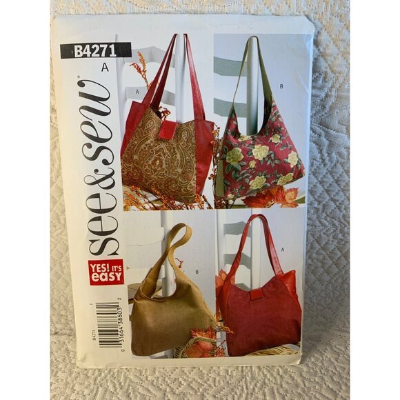 Butterick Misses Handbag Sewing Pattern B4271 - uncut - Picture 4 of 11